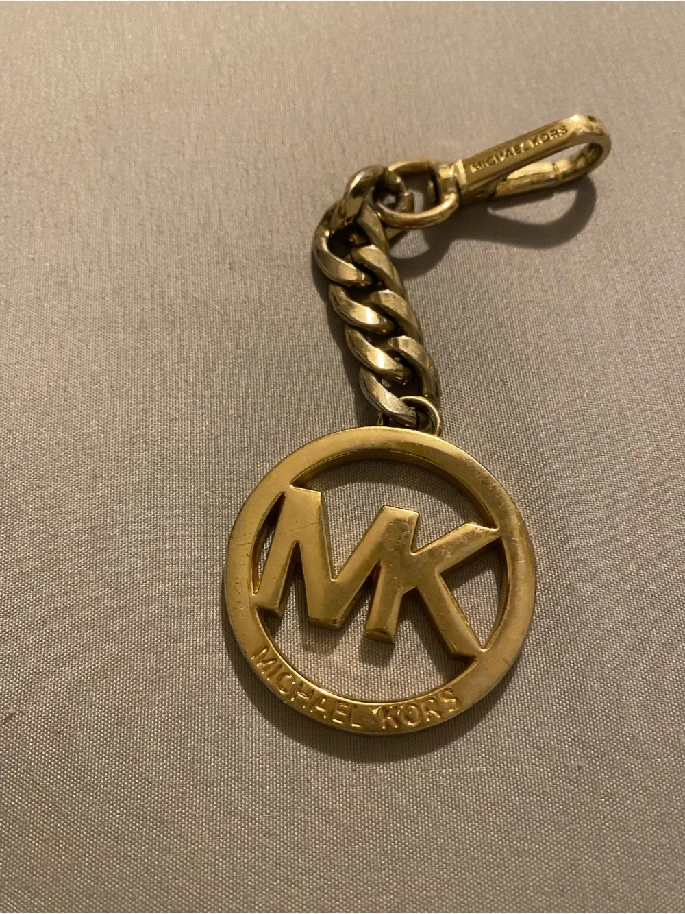 Michael Kors Gold MK Logo Keychain